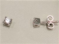 Earrings Duezeta Woman in White Gold OROBPLZIRC2ZM5